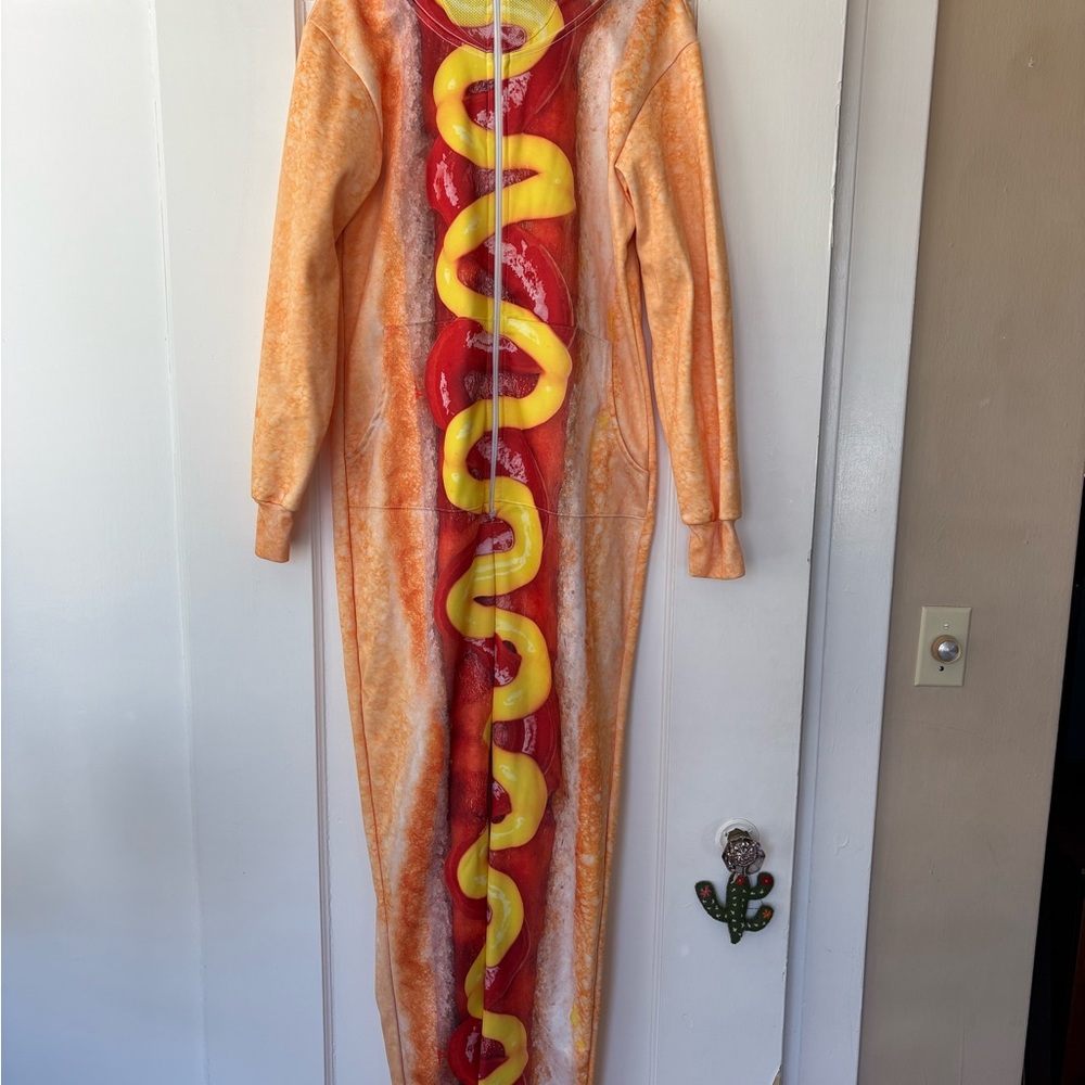 Hooded Hot Dog Costume Onesie